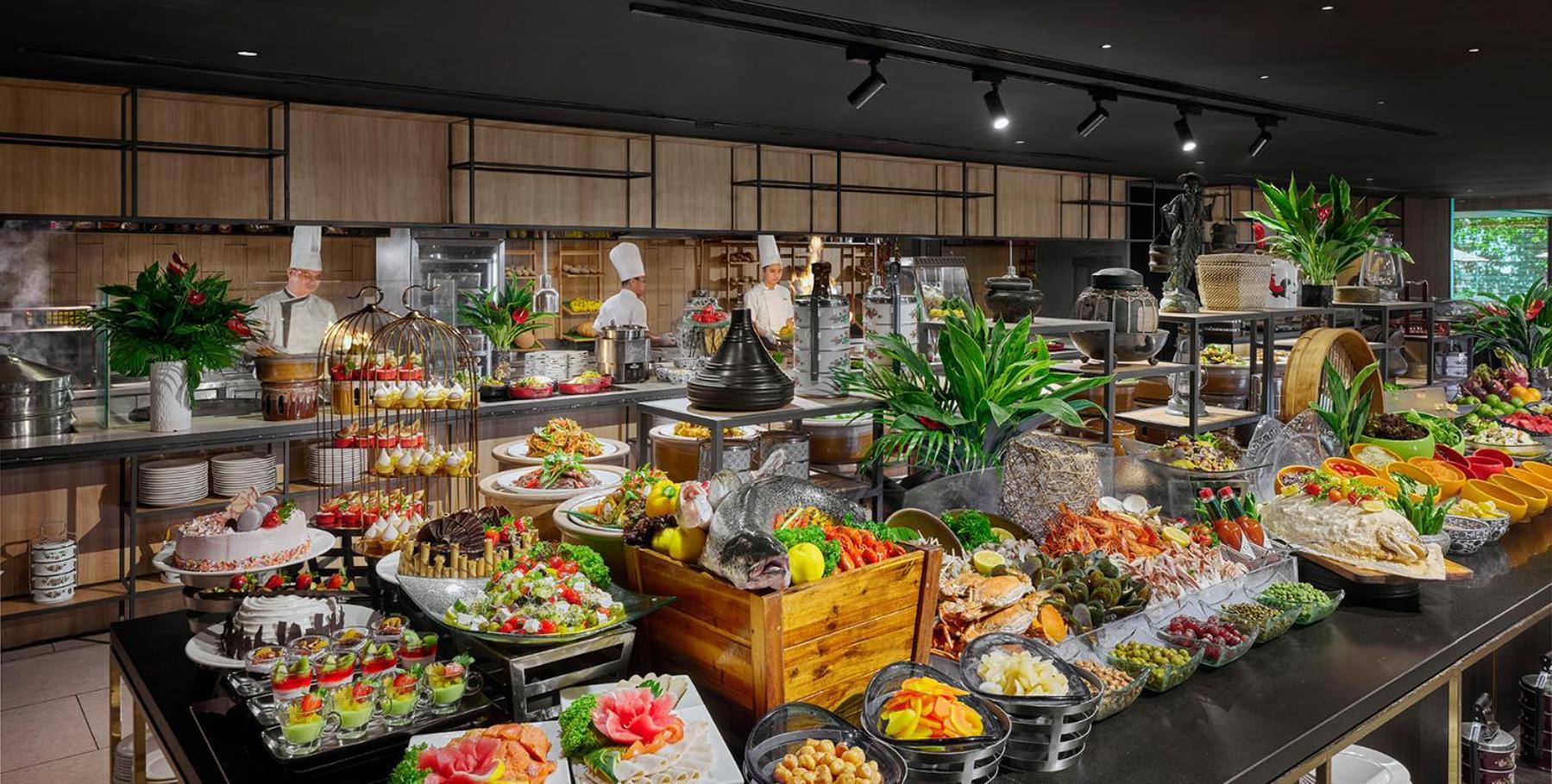 באטו פרינג'י Parkroyal Penang Resort מראה חיצוני תמונה A buffet at a hotel